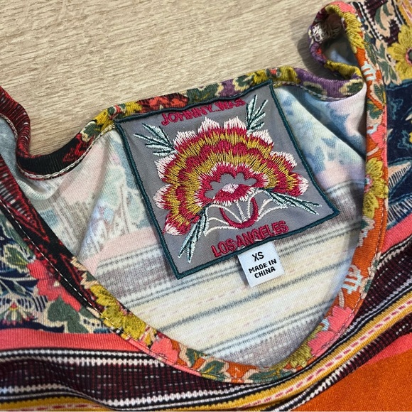 Johnny Was Allie Flower Mixed Print Swing Dress Multi Bamboo Patchwork Size XS - Picture 2 of 5